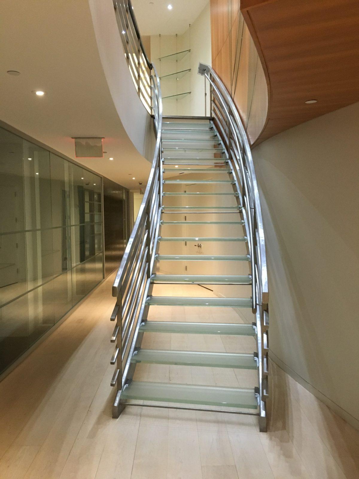 stainless steel staircase detail
