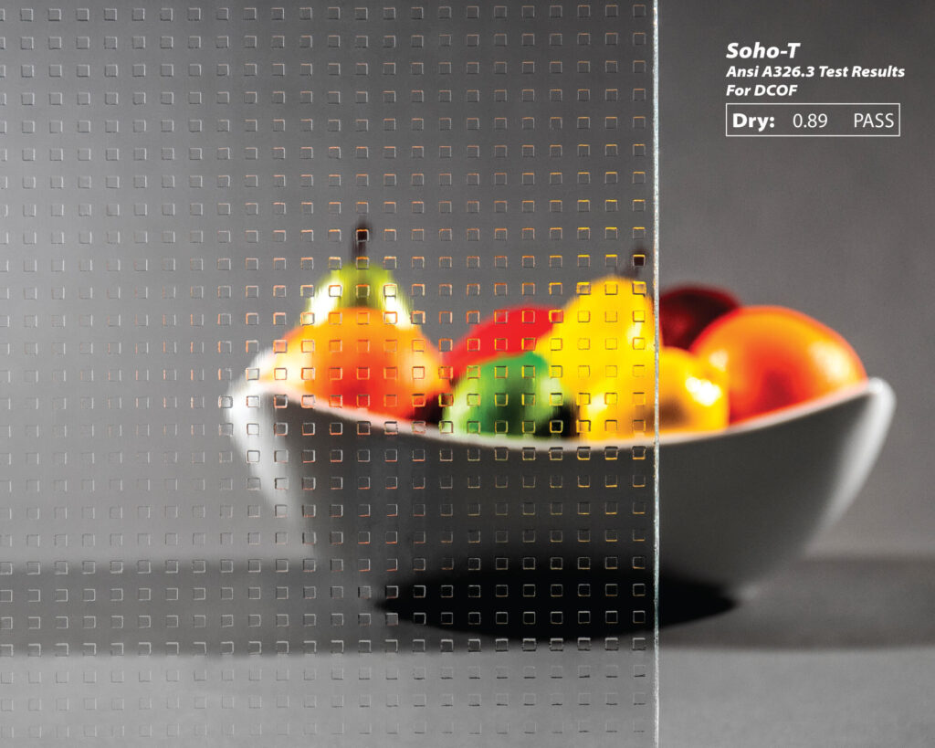 A vision of a fruit bowl behind the Soho T Anti-Slip glass.
