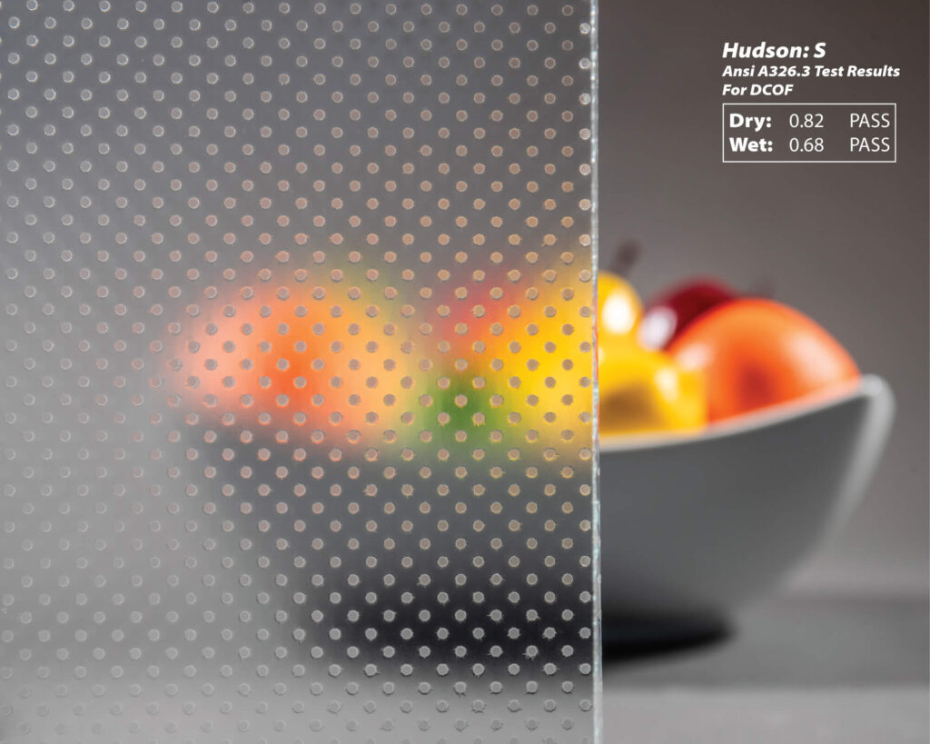 A vision of a fruit bowl behind the Hudson S Anti-Slip glass.