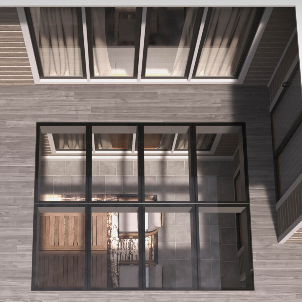 96x128 glass flooring system