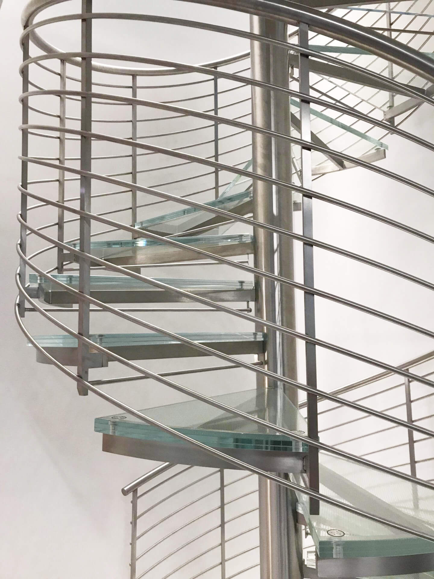 spiral glass staircase